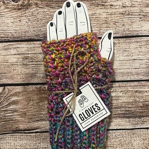 Handmade  Crochet Multicolor Fingerless Gloves